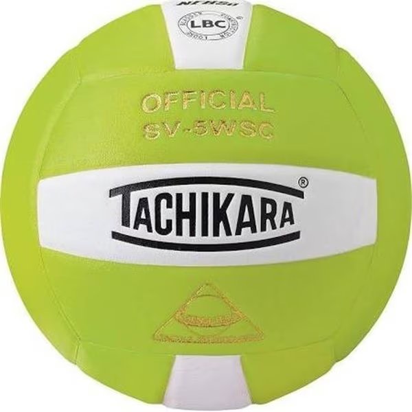 Tachikara SV5WSC.LGW Volleyball NFHS - Lime Green & White, Tachikara, Mfr#: SV5WSC.LGW