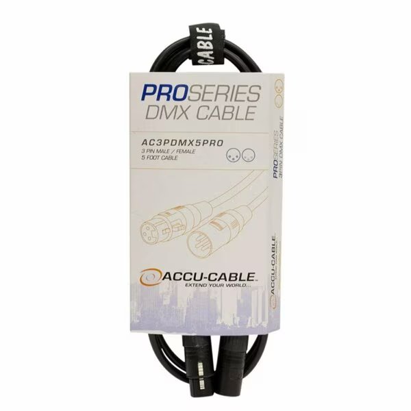 3 Pin Pro DMX Cable - 10 ft., Accu Cable, Mfr#: AC3PDMX10PRO