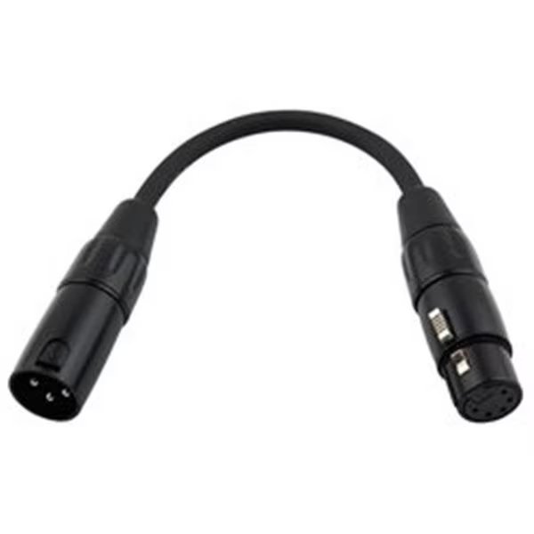 6 in. DMX adapter; 5 Pin Female to 3 Pin Male XLR, Sonic Boom, Mfr#: SO696482