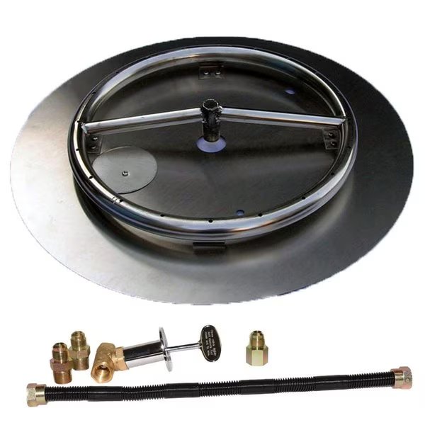18 in. Stainless Steel Pan Ring Pro-Kit Natural Gas, Tretco, Mfr#: FPK-OBRSS-BK3P-18NG