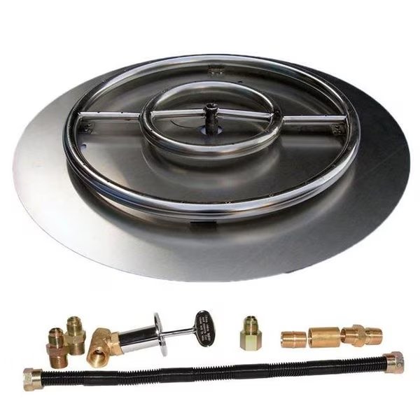 Tretco FPK-OBRSS-BK3P-30LP 30 in. Stainless Steel Pan Ring Pro-Kit Liquid Propane, Tretco, Mfr#: FPK-OBRSS-BK3P-30LP