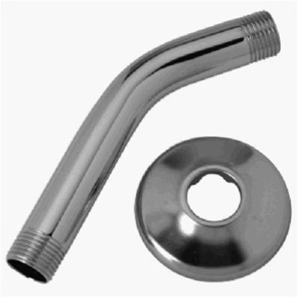 Master Plumber 6 in. Chrome Shower Right Arm & Flange, Highkey, Mfr#: LR591612