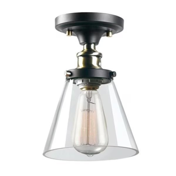 Globe Electric 216850 1-Light Glass Flush Mount, Globe Electric, Mfr#: 216850