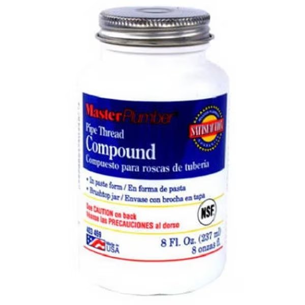 William H Harvey 403469 8 oz Master Plumber Pipe Thread Compound; Gray, Harvey, Mfr#: 403469