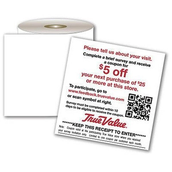 True Value 1 Ply Receipt Rolls - White3.25 x 3.25 in. x 250 ft. & 48 Count, 48PK, Iconex, Mfr#: 238875