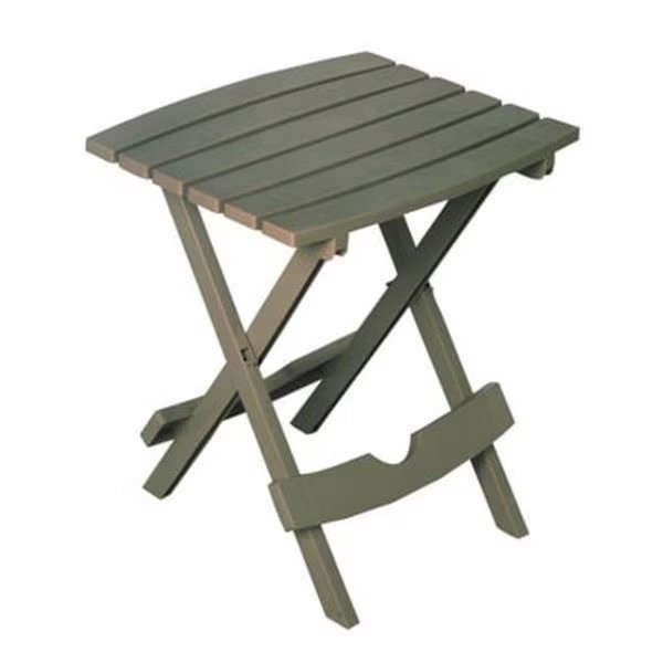 Adams 227466 17.5 x 15 in. Quik Fold Portable Resin Side Table - Gray, Adams, Mfr#: 227466