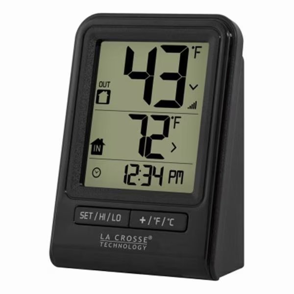 LA Crosse Technology 231770 Wireless Thermometer - Black, La Crosse Technology, Mfr#: 231770