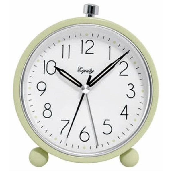 La Crosse Technology 244282 5 in. Pale Green Metal Tabletop Alarm Clock, La Crosse Technology, Mfr#: 244282