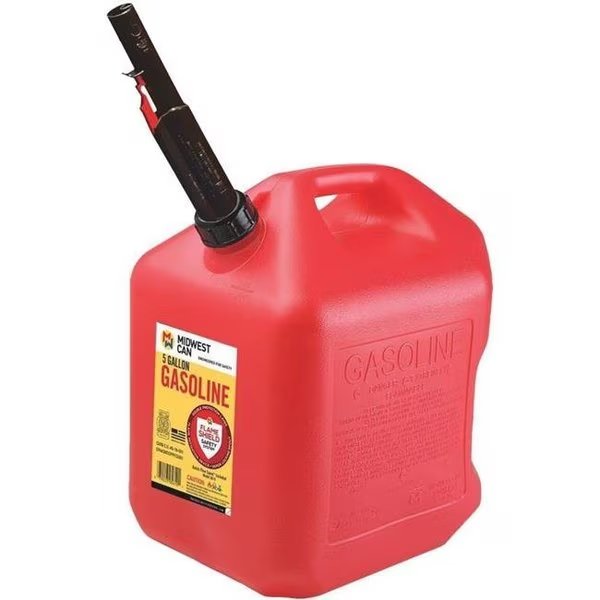 Midwest Can 248474 5 gal Red High Density Polyethylene Gas Can, Midwest Can, Mfr#: 248474