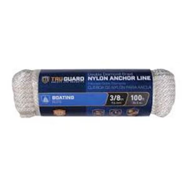 0.37 x 100 in. Tru-Guard Anchor Rope; White, Mibro Group, Mfr#: 231586