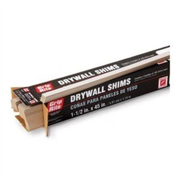Primesource Building Products 256124 45 x 1.5 in. Drywall Shims; Pack of 100, Primesource Building Products, Mfr#: 256124