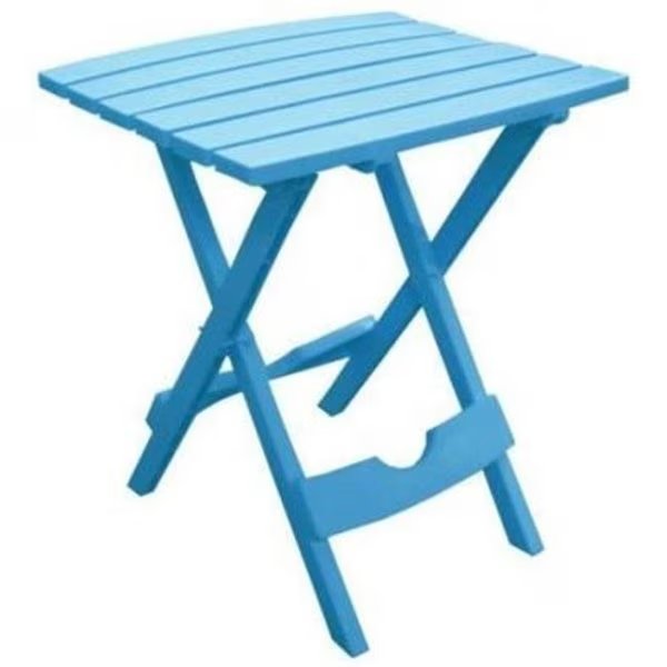 Adams Manufacturing 119754 Quik Fold Portable Resin Side Table; Pool Blue, Adams Mfg, Mfr#: 119754
