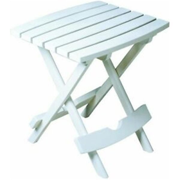 Quik Fold Portable Resin Side Table, White, Seatsolutions, Mfr#: SE2669713