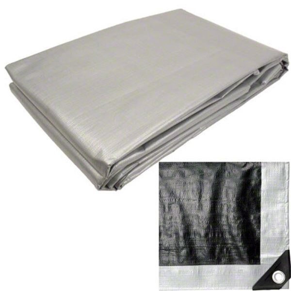 16 in x 20 in Tarp, Silver/Black, True Guard, Mfr#: 100791