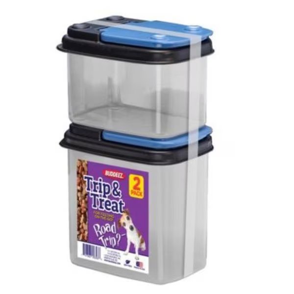 Buddeez 103170 Trip & Treat on the Go Pet Treat Containers - Pack of 2, Buddeez, Mfr#: 103170