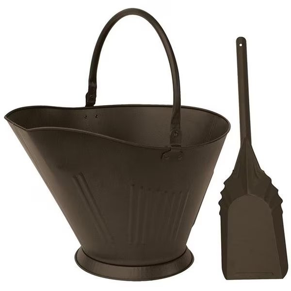 Bronze Finish Coal Hod & Shovel, Blueprints, Mfr#: BL607483
