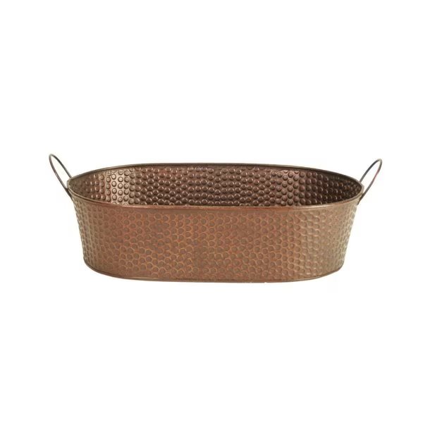 7105-14 14 in. Hammered Metal Planter, Wald Imports, Mfr#: 7105/14