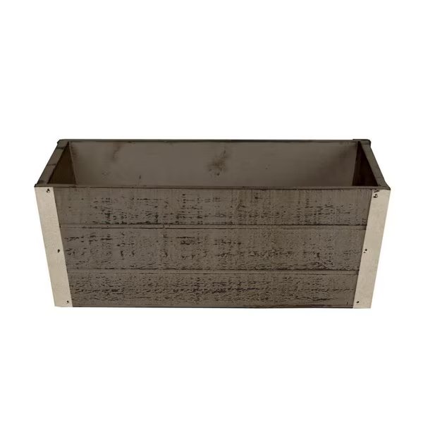 8134-D6-WW 13.5 in. Distressed Wood Planter, Wald Imports, Mfr#: 8134/D6/WW