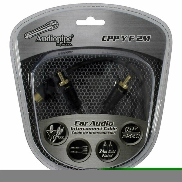 1 Female to 2 Male 24kt Gold Plated Interconnect Cable, Audiopipe, Mfr#: CPPYF2M