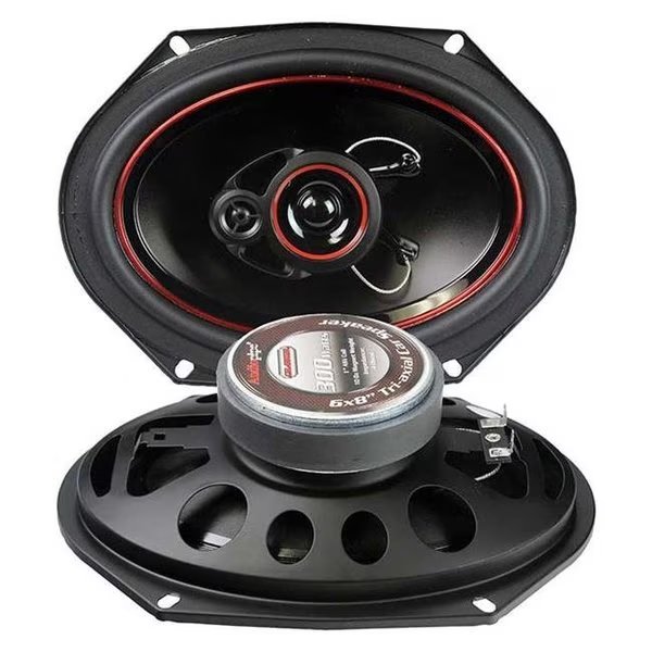 Audiopipe CSL6803R 6 x 8 in. Redline Speaker 3-Way; PP Electroplate Cone - 300W, Audiopipe, Mfr#: CSL6803R