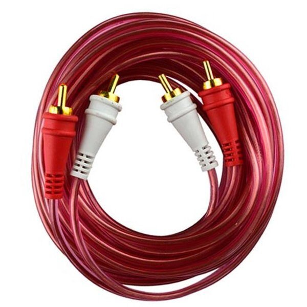 25 ft. Audiopipe OFC Clear Installer Series RCA Cable, Soundwave, Mfr#: SO2682343