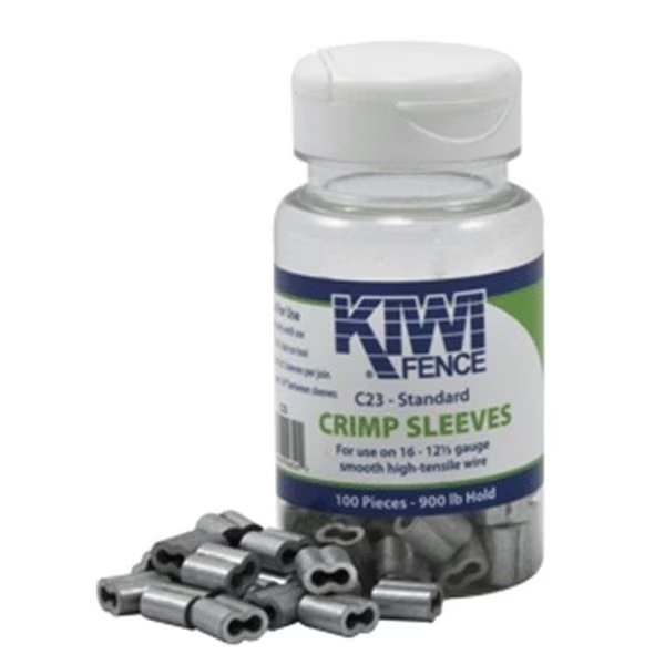 Powerfields P- C12-100 Crimp Sleeves; 1-2 -14-16 Gauge - Pack of 100, Powerfields, Mfr#: P- C12-100