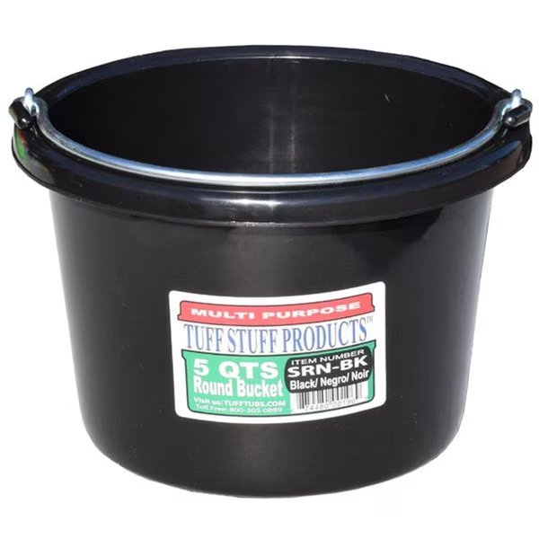 5 qt. Round Bucket, Red, Tuff Stuff, Mfr#: TU600738