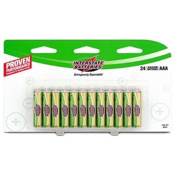 Interstate Batteries DRY0191 Alkaline Battery AAA - 24 Count, Interstate Batteries, Mfr#: DRY0191