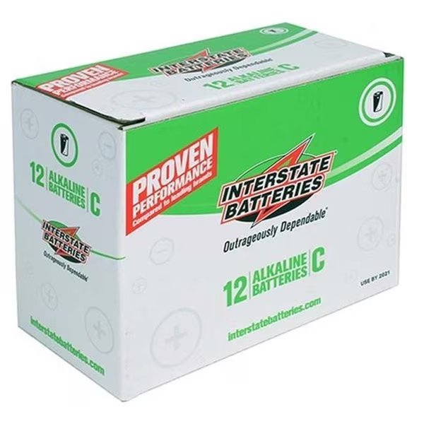 Interstate Batteries DRY0192 Alkaline Battery C - 12 Count, Interstate Batteries, Mfr#: DRY0192