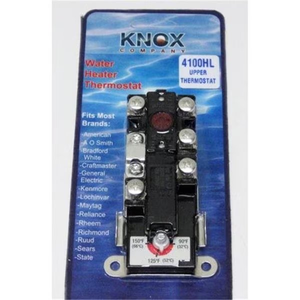 Knox T-4100HL-PB Water Heater Thermostat Upper with High Limit, Knox, Mfr#: T-4100HL-PB