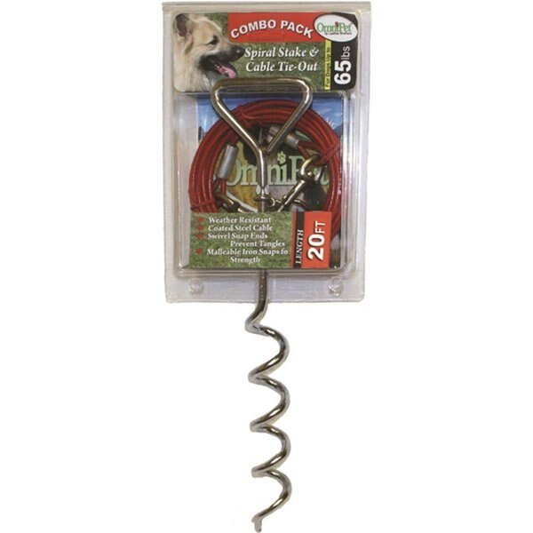 Spiral Stake 20 ft Cable Combo, Leather Brothers, Mfr#: ST20C