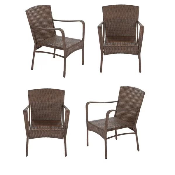 Leisure Brown Wicker Outdoor Lounge Chair Set 4 Piece, W Unlimited, Mfr#: SW1616-4CH