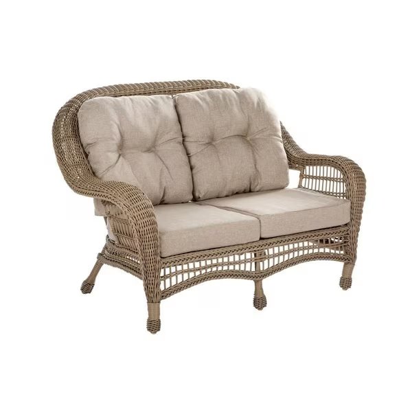 Outdoor Garden Saturn Collection Light Brown Patio Loveseat Chair, W Unlimited, Mfr#: SW1308-LS