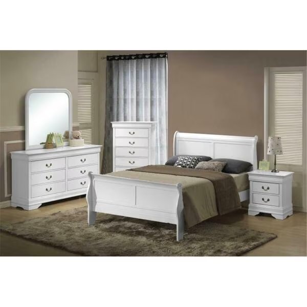 White Louis Philippe Nightstand, Myco Furniture, Mfr#: LP203N