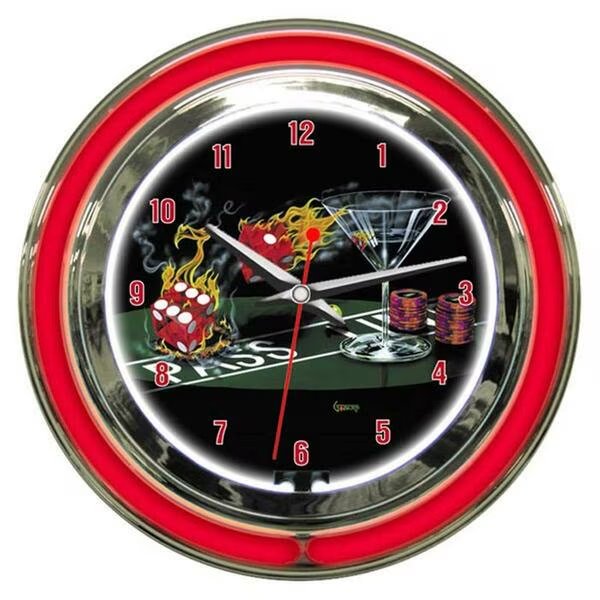Praying For Seven 14 in. Neon Clock, Petro Enterprises, Mfr#: GODNC14-10