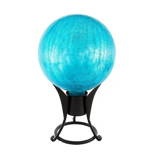 Achla G12-T-C 12 in. Gazing Globe  Teal  Crackle, Achla Designs, Mfr#: G12-T-C