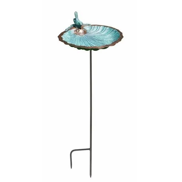 Achla BBM-01-S Scallop Shell Birdbath with stand, Achla Designs, Mfr#: BBM-01-S