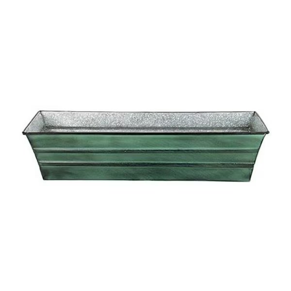 5"x 22" x 6" Galvanized Tin Window Box, Book Publishing Co, Mfr#: GR31878