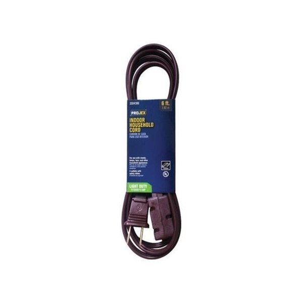 FW-201-01P 6 ft .Indoor Cube Tap Household 16 Gauge by 2 SPT Extension Cord - Brown, Upgrade, Mfr#: UP147801