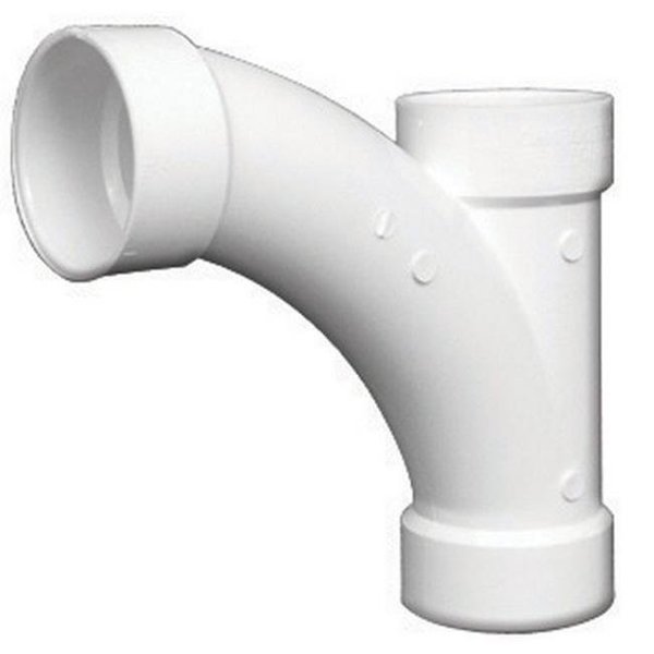 Charlotte PVC005011200HA 4 in. 140 Degree Long Turn Tee, Charlotte Bath, Mfr#: 44345