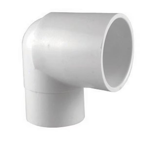Charlotte PVC 02304 0600 0.75 in. Schedule 40 PVC 90 Degree Pipe Street Elbow in White - pack of 25, Charlotte Bath, Mfr#: 44889
