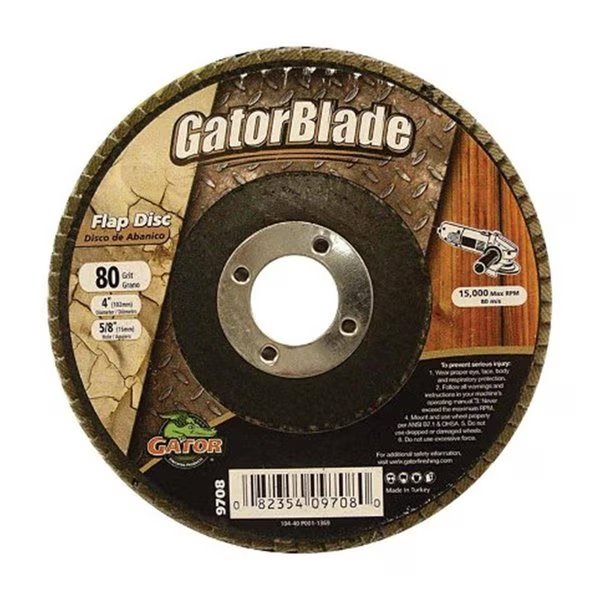 9708 4 x 0.63 in Disc Flap Type 80 Grit, Clean All, Mfr#: CL152542