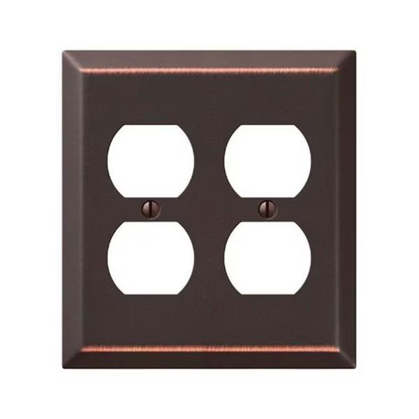 163DDDB 2 Duplex Wall Plate  Aged Bronze, Livewire, Mfr#: LI707898