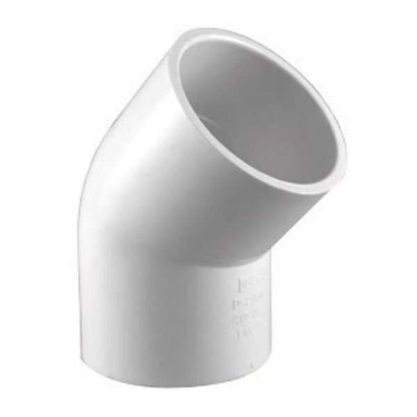 Charlotte Pipe & Foundry PVC023090600 0.5 in. 45 deg SXS Schedule 40 Elbow, 25PK, Pinpoint, Mfr#: PI154118