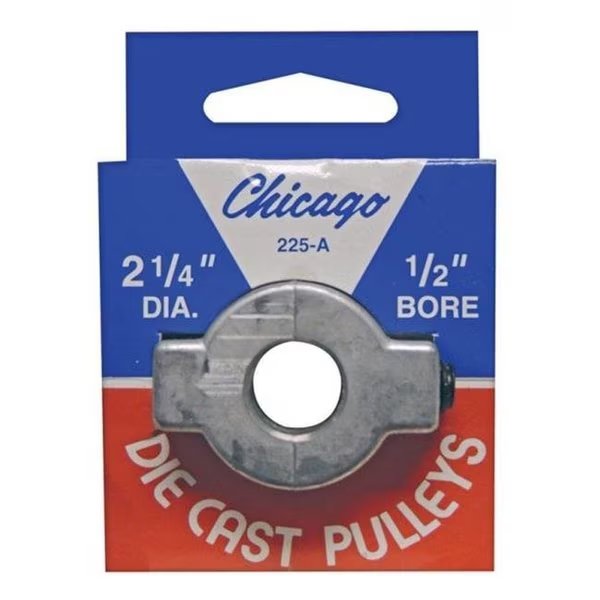 Chicago Die Casting 225A5 2.25 x 0.5 in. SingleV Grooved Pulley, Chicago Die Casting, Mfr#: 22800