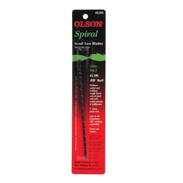 Olson Saw 46300 41 TPI Scroll Saw Blade, Olson Saw, Mfr#: 6405799