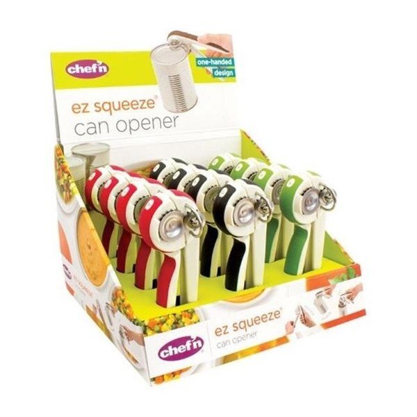 Chefn 102-160-077 EZ Squeeze Can Opener  Assorted - pack of 12, Chef N, Mfr#: 6305882