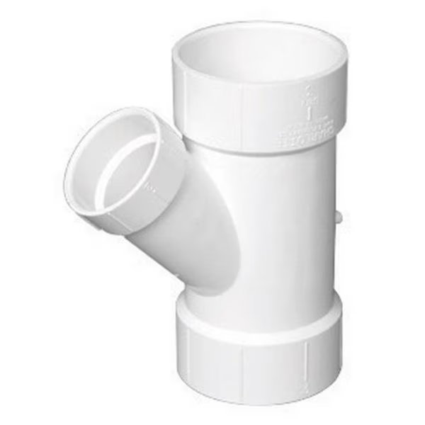 Charlotte PVC006011800HA 4 x 4 x 2 in. 45 Degree Wye, Charlotte Bath, Mfr#: 44357