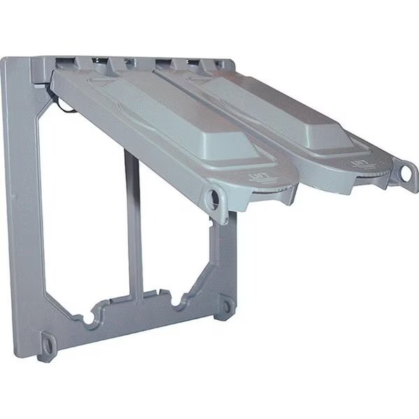 Electrical Box Cover, 2 Gang(s), Rectangular, Metal Die-Cast, Sigma, Mfr#: 3424520
