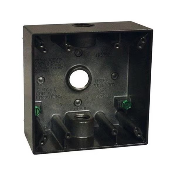 Electrical Box, Square Box Type, 2 Gang(s), Aluminum, Square Shape, Sigma Electric, Mfr#: 3505369
